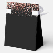 Rose Gold Glitzer und Black 16 . Geburtstag Geschenkschachtel (Rückseite)