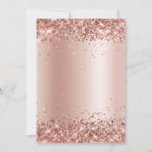 Rose Gold Glitzer und Blush Gradient Einladung (Rückseite)