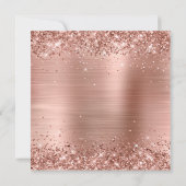 Rose Gold Glitzer und Foil Muttertag Brunch Einladung (Rückseite)