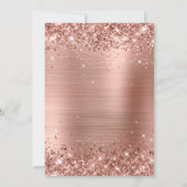 Rose Gold Glitzer und Foil Sweet 16 Einladung (Rückseite)