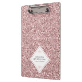 Rose-Gold-Glitzer und geometrische weiße Form Klemmbrett (Links)