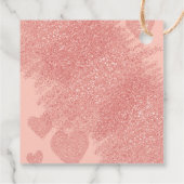 Rose Gold Glitzer und Glam Custom Geschenkanhänger (Rückseite)