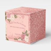 Rose Gold Glitzer und Glam Custom Geschenkschachtel (Vorderseite)