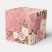 Rose Gold Glitzer und Glam Custom Geschenkschachtel (Rückseite)