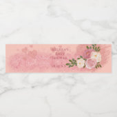 Rose Gold Glitzer und Glam Custom Wasserflaschenetikett (Einzelnes Label)