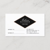 Rose Gold Glitzer und Glamour-Überweisungskarte Empfehlungskarte (Rückseite)