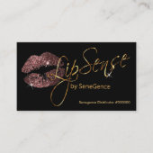Rose Gold Glitzer und Gold Lips Business Card Visitenkarte (Vorderseite)