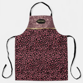 Rose Gold Glitzer und Leopard Design Schürze (Vorderseite)