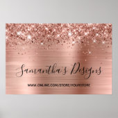Rose Gold Glitzer und Metallic Foil Online Store Poster (Vorne)