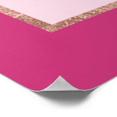 Rose Gold Glitzer und Pink Ombre Sweet 16 Willkomm Poster (Ecke)