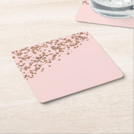 Rose Gold Glitzer und Rosa Untersetzer