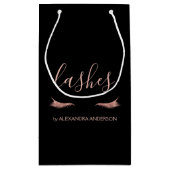 Rose Gold Glitzer und Sparkeln Eyelashes Kleine Geschenktüte (Rückseite)