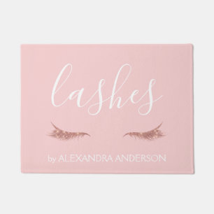 Rose Gold Glitzer und Sparkle Eyelash Extension Fußmatte