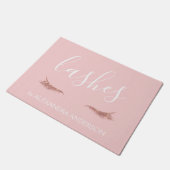 Rose Gold Glitzer und Sparkle Eyelash Extension Fußmatte (Schrägansicht)