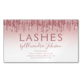 Rose Gold Glitzer und Sparkle Eyelash Extension Magnetische Visitenkarte (Vorderseite)
