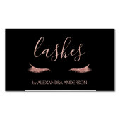 Rose Gold Glitzer und Sparkle Eyelash Extension Magnetische Visitenkarte (Vorderseite)