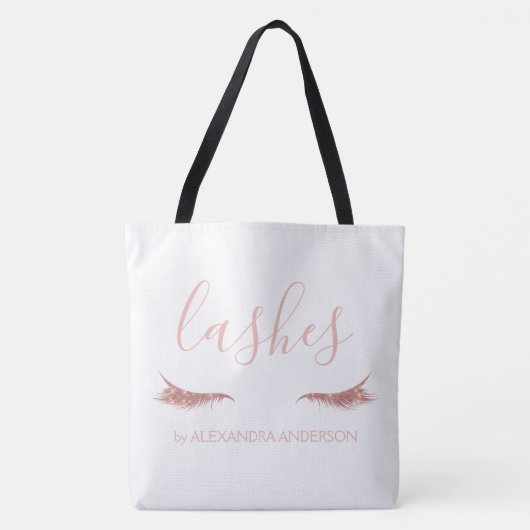 Rose Gold Glitzer und Sparkle Eyelash Extension Tasche (Vorderseite)