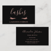 Rose Gold Glitzer und Sparkle Eyelash Extension Visitenkarte (Vorne/Hinten)