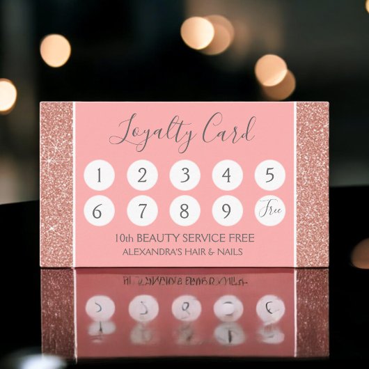 Rose Gold Glitzer und Sparkle Giro del Malcantone Treuekarte