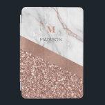 Rose Gold-Glitzer und Sparkle-Marmor-Monogramm iPad Mini Hülle<br><div class="desc">Rose Gold Glitzer und Sparkle Marble Monogram Design bereit,  um mit einer Vorlage für Sie Namen und Initial personalisieren. Wenn Sie die Farbe oder den Stil des Schriftartes ändern möchten,  klicken Sie am Ende der Vorlage auf die Registerkarte Weitere anpassen.</div>