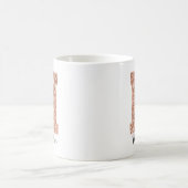 Rose Gold Glitzer Varsity Letter Monogram M Kaffeetasse (Mittel)