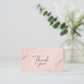 Rose Gold Glitzer Vielen Dank Visitenkarte (Stehend Vorderseite)