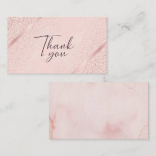Rose Gold Glitzer Vielen Dank Visitenkarte