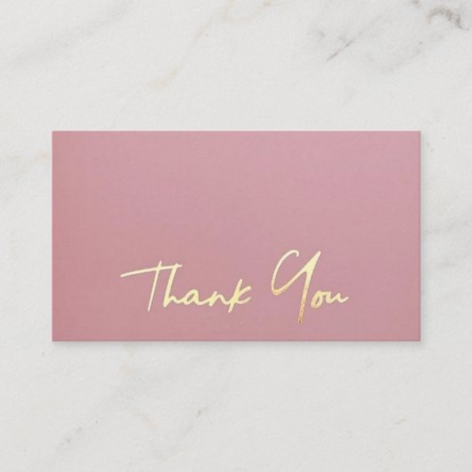 Rose Gold Glitzer Vielen Dank Visitenkarte (Vorderseite)