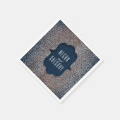 Rose Gold Glitzer Vintag Glamour Hochzeit Serviette (Ecke)