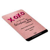 Rose Gold Glitzer Virtual Galentine Valentine Magnet (Rechte Seite)