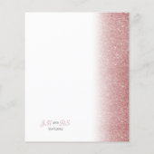 Rose Gold Glitzer Virtual Wedding Paper Einladung (Rückseite)