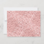 Rose gold Glitzer Virtuelle Dusche Vielen Dank Dankeskarte (Rückseite)