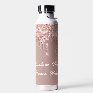 Rose Gold Glitzer Wasserflasche mit benutzerdefini Trinkflasche