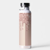 Rose Gold Glitzer Wasserflasche mit benutzerdefini Trinkflasche (Rechts)