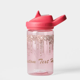Rose Gold Glitzer Wasserflasche mit benutzerdefini Trinkflasche