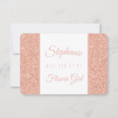 Rose Gold Glitzer Wedding Party Einladung (Vorderseite)