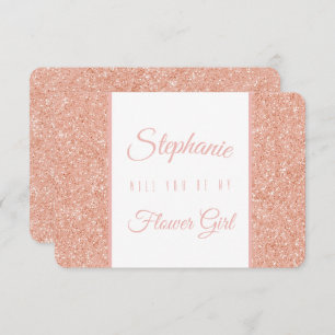 Rose Gold Glitzer Wedding Party Einladung