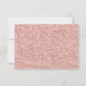 Rose Gold Glitzer Wedding RSVP Card (Rückseite)