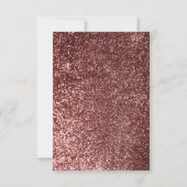 Rose Gold Glitzer Wedding RSVP Card Karte (Rückseite)
