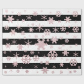 Rose Gold Glitzer Weihnachten Snowflake Muster Geschenkpapier (Flach)