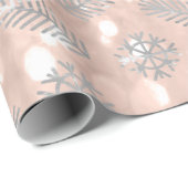 Rose Gold Glitzer Weihnachtsbaum Weihnachtsfeierta Geschenkpapier (Rolleneckpunkt)