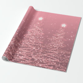 Rose Gold Glitzer Weihnachtsbaumen Urlaub  Geschenkpapier