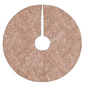 Rose Gold Glitzer Weihnachtsbaumrock Polyester Weihnachtsbaumdecke (Vorderseite)