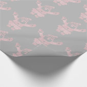 Rose Gold Glitzer Weihnachtsmann Weihnachten Muste Geschenkpapier (Ecke)