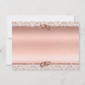 Rose Gold Glitzer werden Sie meine Bridesmaid Einladung (Rückseite)