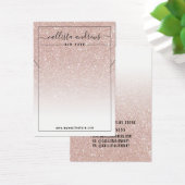 Rose Gold Glitzer White Necklack Display Card (Schreibtisch)