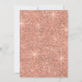 Rose Gold Glitzer Winter Sweet 16 Geburtstag Einladung (Rückseite)