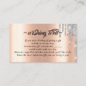 Rose Gold Glitzer wünscht sich gute Hochzeit Begleitkarte (Vorderseite)