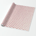 Rose Gold Glitzer Zickzack Hochzeitszettel Geschenkpapier<br><div class="desc">Rose Gold Glitzer Zickzack Hochzeitszettel</div>