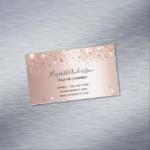 Rose Gold Glitzern elegant Magnetische Visitenkarte (Beispiel)